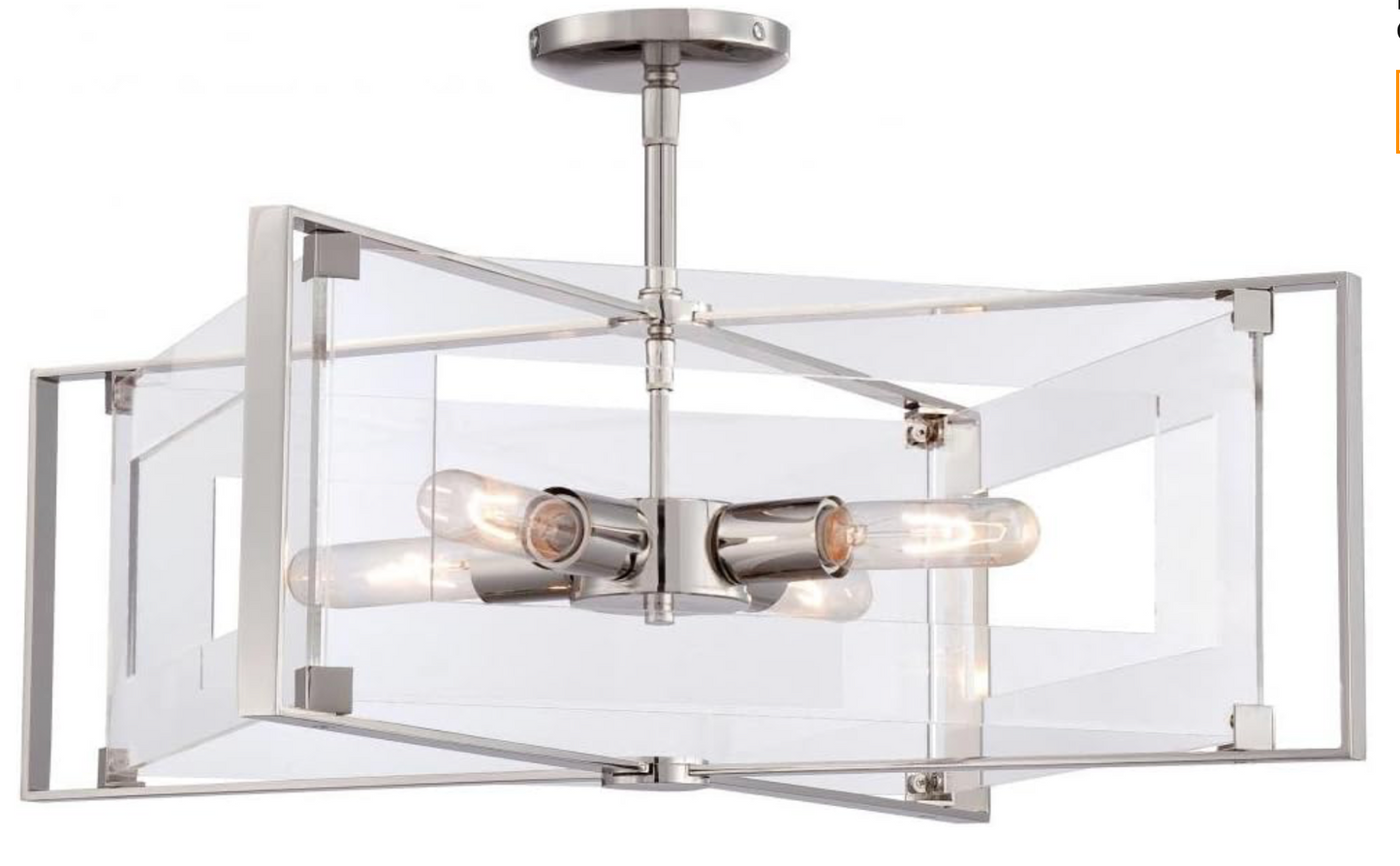 Georgen Kovacs - 4 Light Semi Flush (Convertible to Pendant) - P1403-613