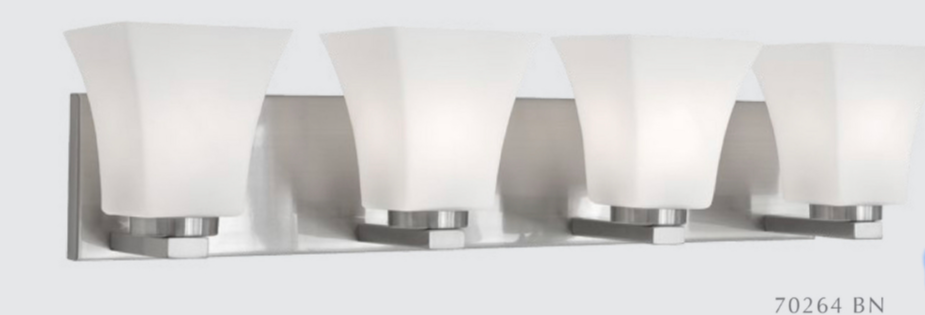 Kuzco - 4 Lamp Vanity w/ flared white opal Glass Shade